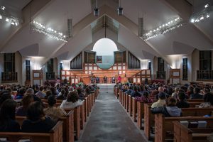 Panelist talk during a town hall meeting sponsored by Georgia Charter Schools Association and GeorgiaCAN at Ebenezer Baptist Church on Friday, Jan. 13, 2017, in Atlanta. (Branden Camp/AP Images for Georgia Charter Schools Association)