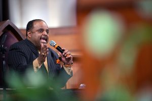 Journalist Roland S. Martin talks during a town hall meeting sponsored by Georgia Charter Schools Association and GeorgiaCAN at Ebenezer Baptist Church on Friday, Jan. 13, 2017, in Atlanta. (Branden Camp/AP Images for Georgia Charter Schools Association)