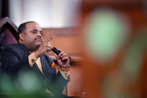 Journalist Roland S. Martin talks during a town hall meeting sponsored by Georgia Charter Schools Association and GeorgiaCAN at Ebenezer Baptist Church on Friday, Jan. 13, 2017, in Atlanta. (Branden Camp/AP Images for Georgia Charter Schools Association)