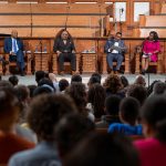 Panelist talk during a town hall meeting sponsored by Georgia Charter Schools Association and GeorgiaCAN at Ebenezer Baptist Church on Friday, Jan. 13, 2017, in Atlanta. (Branden Camp/AP Images for Georgia Charter Schools Association)