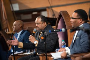 Journalist Roland S. Martin talks during a town hall meeting sponsored by Georgia Charter Schools Association and GeorgiaCAN at Ebenezer Baptist Church on Friday, Jan. 13, 2017, in Atlanta. (Branden Camp/AP Images for Georgia Charter Schools Association)