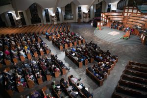 Panelist talk during a town hall meeting sponsored by Georgia Charter Schools Association and GeorgiaCAN at Ebenezer Baptist Church on Friday, Jan. 13, 2017, in Atlanta. (Branden Camp/AP Images for Georgia Charter Schools Association)