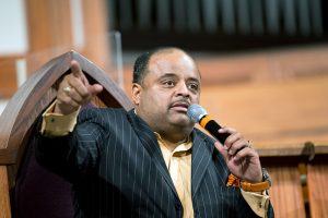 Journalist Roland S. Martin talks during a town hall meeting sponsored by Georgia Charter Schools Association and GeorgiaCAN at Ebenezer Baptist Church on Friday, Jan. 13, 2017, in Atlanta. (Branden Camp/AP Images for Georgia Charter Schools Association)