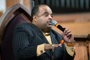 Journalist Roland S. Martin talks during a town hall meeting sponsored by Georgia Charter Schools Association and GeorgiaCAN at Ebenezer Baptist Church on Friday, Jan. 13, 2017, in Atlanta. (Branden Camp/AP Images for Georgia Charter Schools Association)