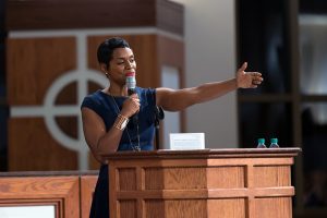 Moderator Rashan Ali during a town hall meeting sponsored by Georgia Charter Schools Association and GeorgiaCAN at Ebenezer Baptist Church on Friday, Jan. 13, 2017, in Atlanta. (Branden Camp/AP Images for Georgia Charter Schools Association)