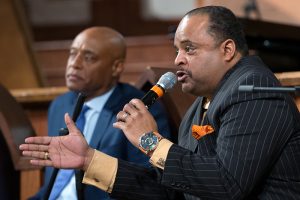 Journalist Roland S. Martin talks during a town hall meeting sponsored by Georgia Charter Schools Association and GeorgiaCAN at Ebenezer Baptist Church on Friday, Jan. 13, 2017, in Atlanta. (Branden Camp/AP Images for Georgia Charter Schools Association)