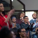 People clap during a town hall meeting sponsored by Georgia Charter Schools Association and GeorgiaCAN at Ebenezer Baptist Church on Friday, Jan. 13, 2017, in Atlanta. (Branden Camp/AP Images for Georgia Charter Schools Association)