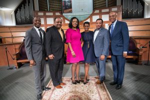 Panelist pose for a photo following a town hall meeting sponsored by Georgia Charter Schools Association and GeorgiaCAN at Ebenezer Baptist Church on Friday, Jan. 13, 2017, in Atlanta. (Branden Camp/AP Images for Georgia Charter Schools Association)